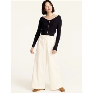 NWT J. Crew wide leg chino ivory M
